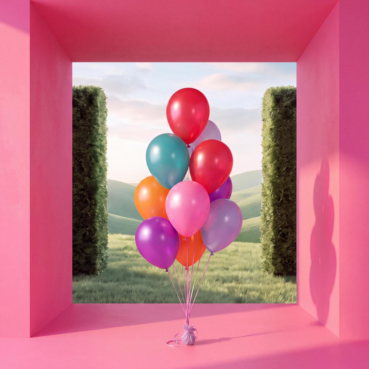 Colorful balloon bouquet